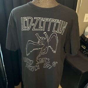 LED ZEPPELIN USA 1977 Licensed Rock Large T-Shirt, 2022 Mythgem Preowned